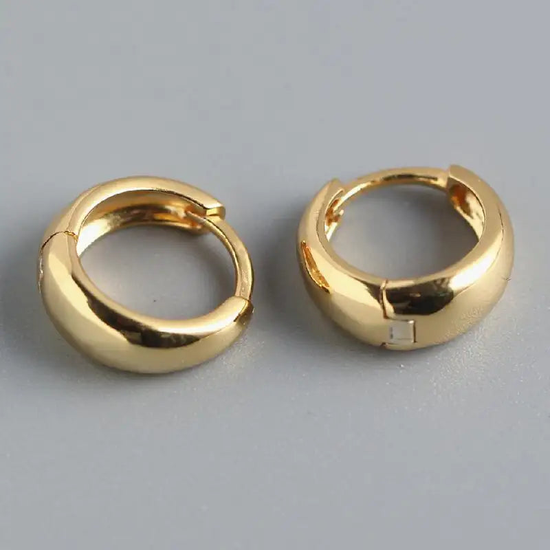925 Sterling Silver Gold Plated Bubble Hoop Earrings
