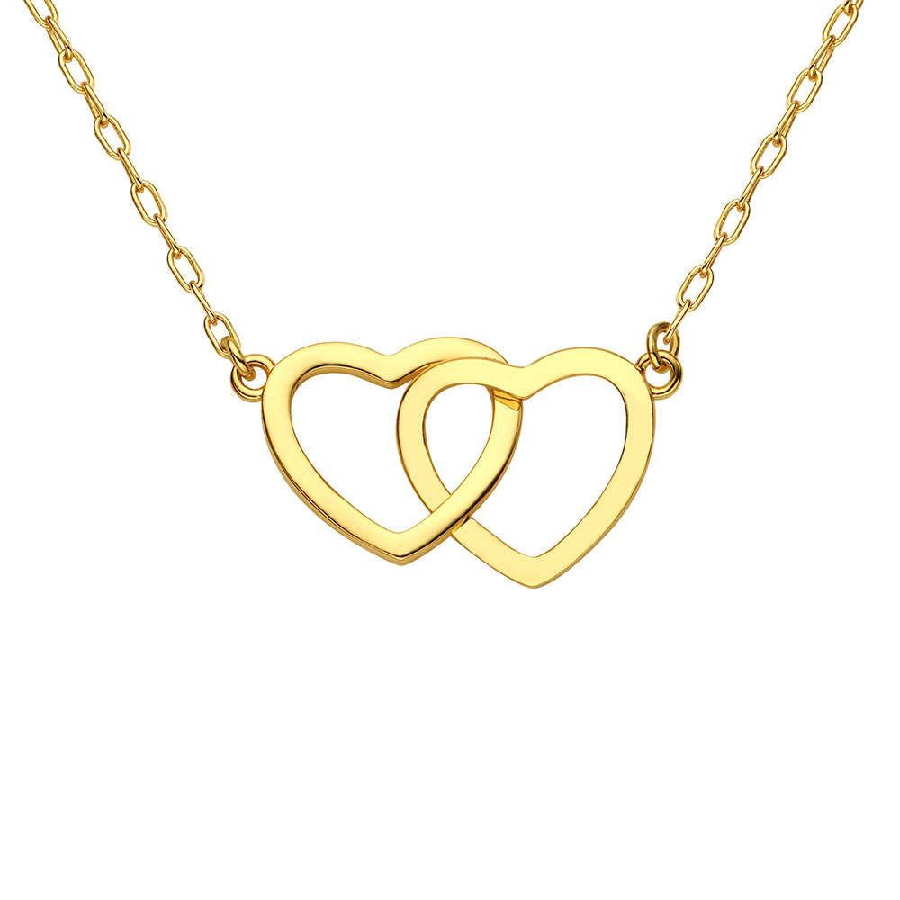 925 Sterling Silver Double Love Necklace