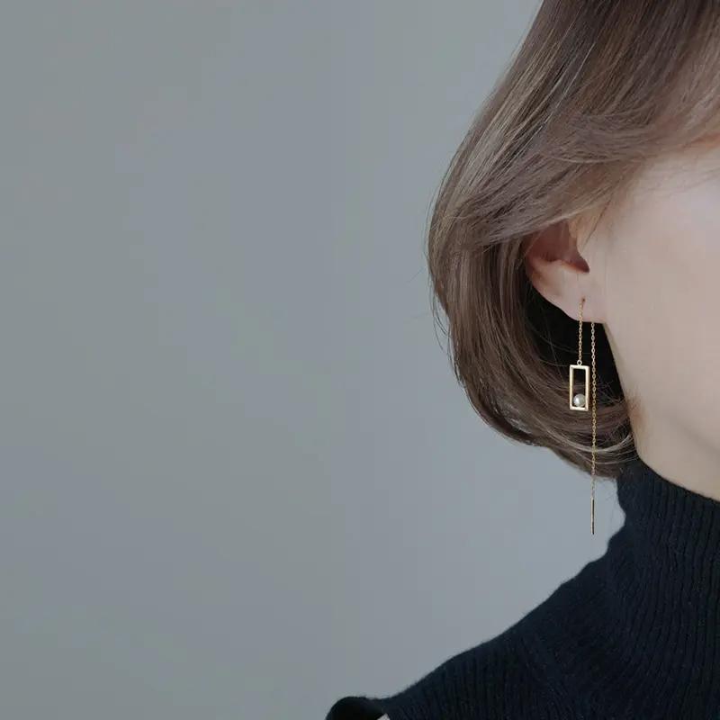 925 Sterling Silver Gold Plated Boxed Pearl Drop Earring