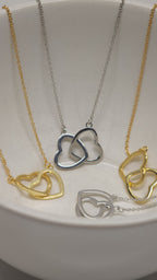 925 Sterling Silver Double Love Necklace