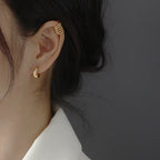 925 Sterling Silver Gold Plated Bubble Hoop Earrings