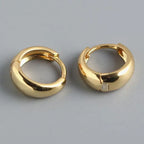 925 Sterling Silver Gold Plated Bubble Hoop Earrings