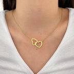 925 Sterling Silver Double Love Necklace