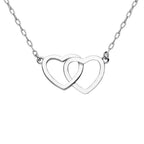 925 Sterling Silver Double Love Necklace