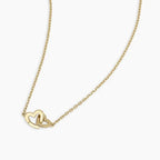925 Sterling Silver Interlocking Heart Necklace